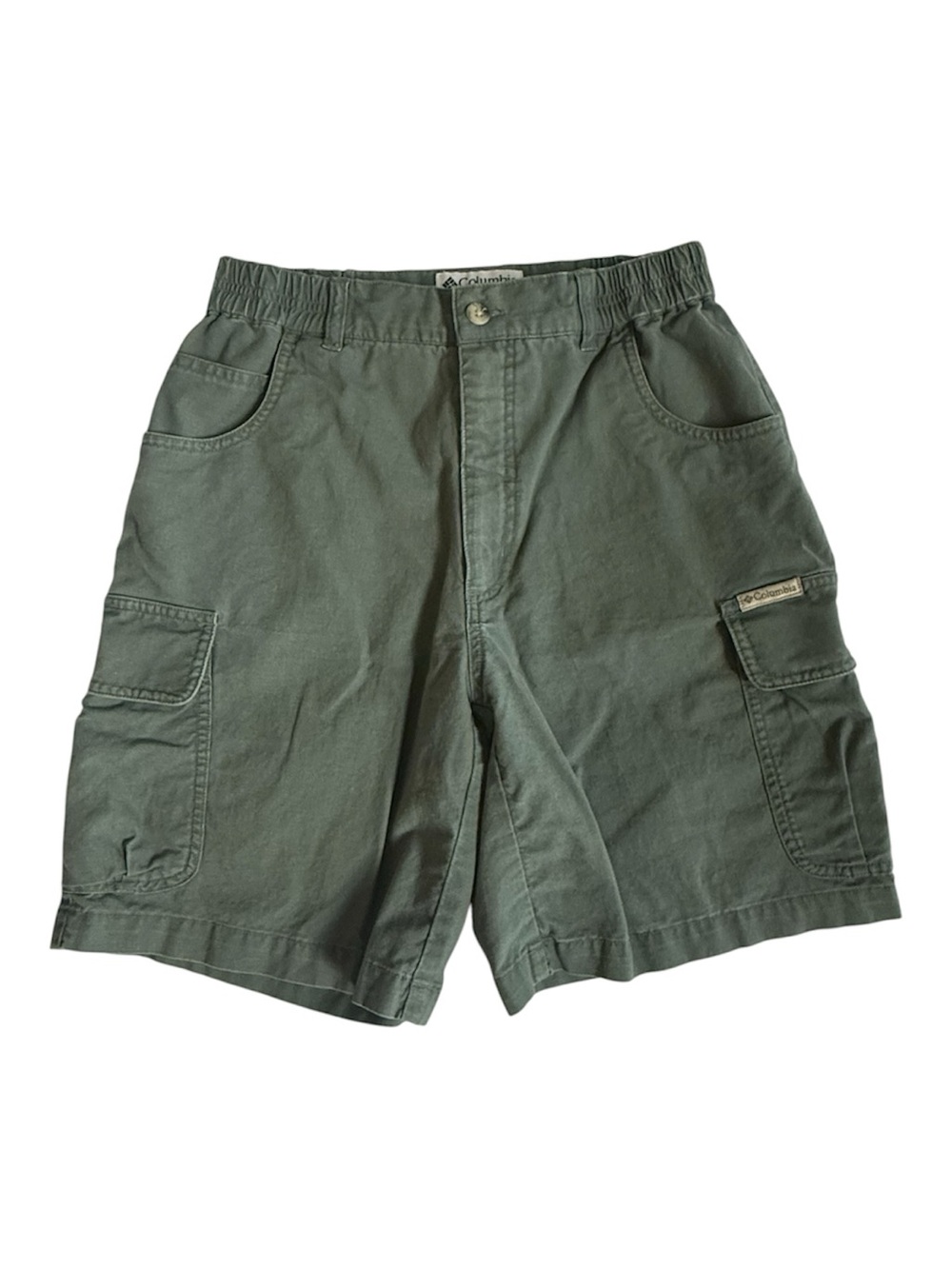 Vintage Columbia Gorpcore Cotton Cargo Shorts Women's Size 6 Sage Green Granola